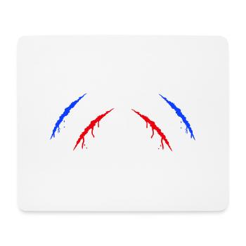 Griffes France 2 - Tapis de souris (format paysage) - blanc - Devant