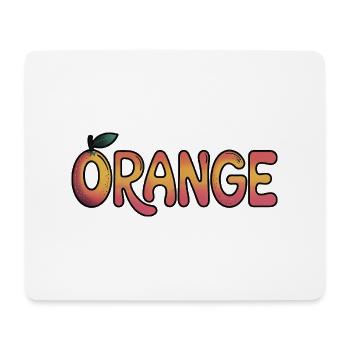 Süßes Orange - Cooles Vintage Frucht Logo - Mousepad (Querformat) - Weiß - Vorne