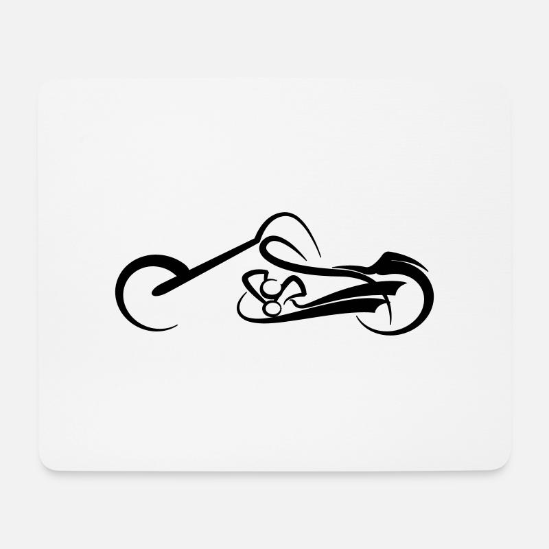 Chopper - Mousepad (Querformat) - Weiß