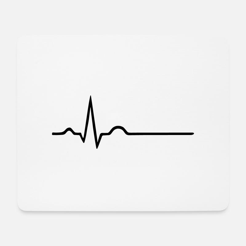 EKG - Sanitäter - Arzt - Notarzt - Mousepad (Querformat) - Weiß