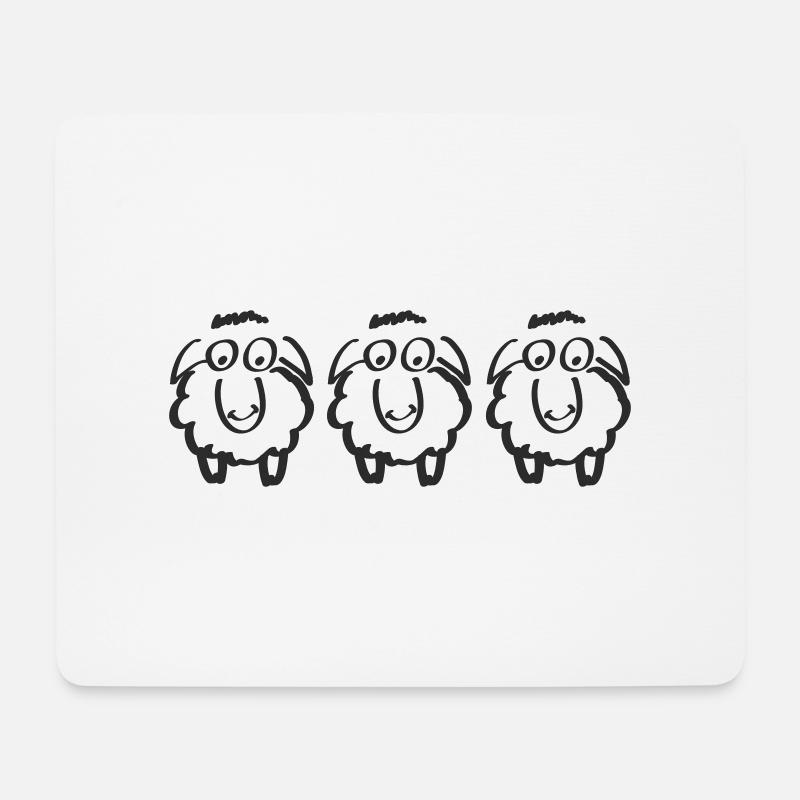 schafe - Mousepad (Querformat) - Weiß
