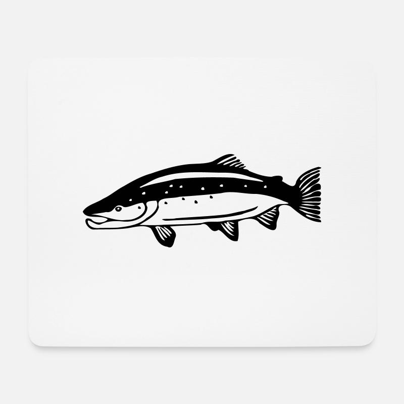 Lachs - Mousepad (Querformat) - Weiß