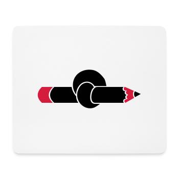 Knoten im Bleistift / pencil 'n knot (2c) - Mousepad (Querformat) - Weiß - Vorne