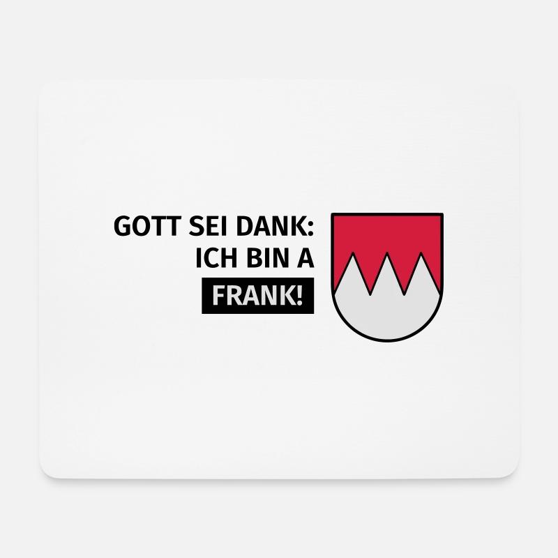 Gott sei Dank ich bin a Frank - Mousepad (Querformat) - Weiß