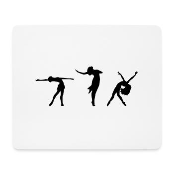 3danseuses - Tapis de souris (format paysage) - blanc - Devant