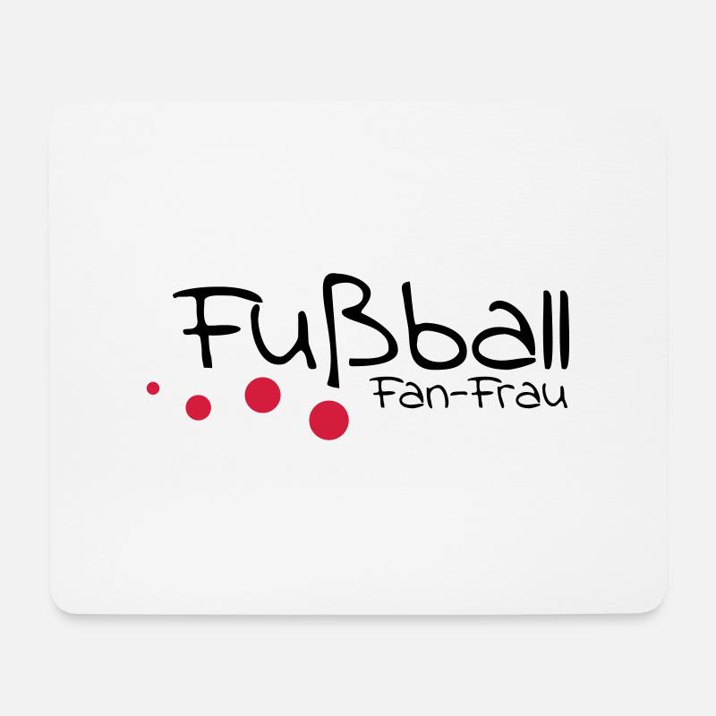 fußball - Mousepad (Querformat) - Weiß