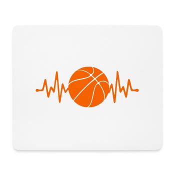 "Basketball Heart" - Tapis de souris (format paysage) - blanc - Devant