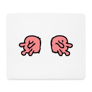 doppeltes Euter - Mousepad (Querformat) - Weiß - Vorne
