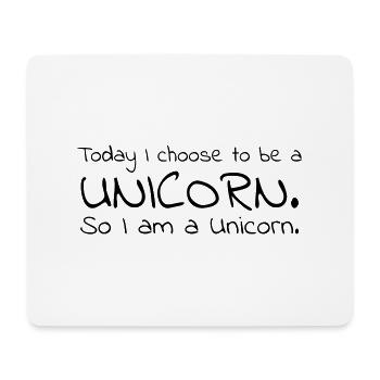#loveunicorn - Mousepad (Querformat) - Weiß - Vorne