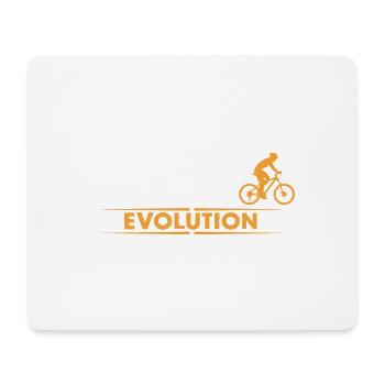 Mountainbike Evolution - orange/weiss - Mousepad (Querformat) - Weiß - Vorne