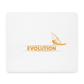 Windsurfen Evolution - orange/weiss - Mousepad (Querformat) - Weiß - Vorne