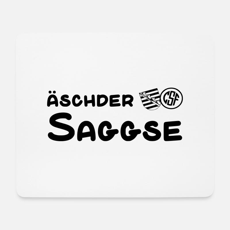 Äschder Saggse - Mousepad (Querformat) - Weiß