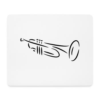 Trumpet - Mouse Pad (horizontal) - white - Front