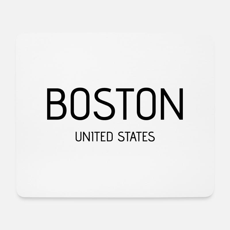Boston - Mousepad (Querformat) - Weiß