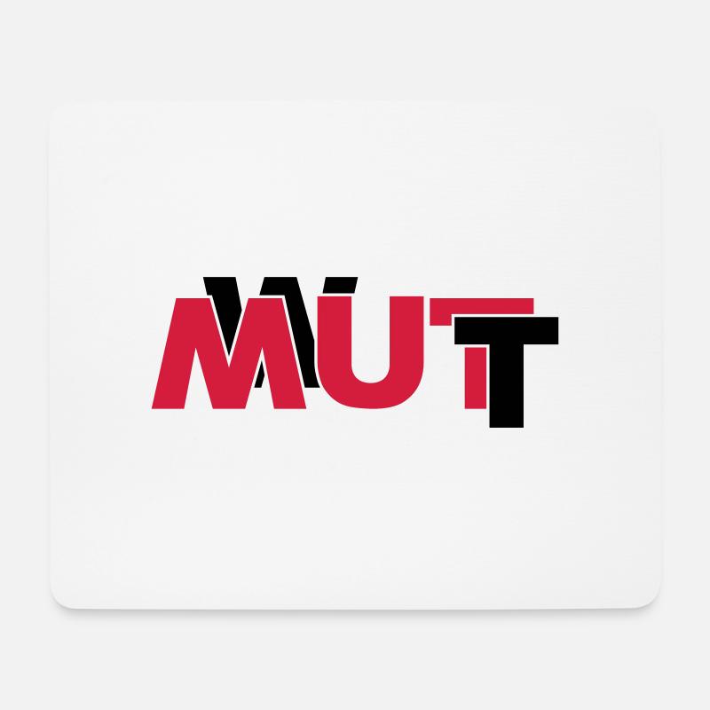 Wut oder Mut - Mousepad (Querformat) - Weiß