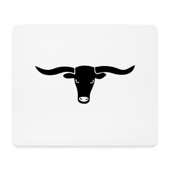 bulle bullig polizei ochse horn hörner rodeo evil - Mousepad (Querformat) - Weiß - Vorne