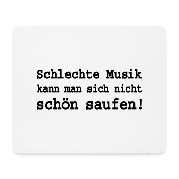 Bad musique - belle boisson! - Tapis de souris (format paysage) - blanc - Devant