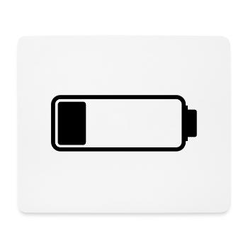 battery_empty__f1 - Tapis de souris (format paysage) - blanc - Devant