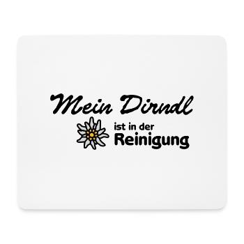 «Mon dirndl est dans le nettoyage" | - Tapis de souris (format paysage) - blanc - Devant