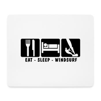 EAT SLEEP WINDSURF 3 - Mouse Pad (horizontal) - white - Front