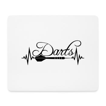 logo verein text frequenz herzschlag puls spielen - Mousepad (Querformat) - Weiß - Vorne