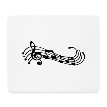 music_notes__f1 - Tapis de souris (format paysage) - blanc - Devant