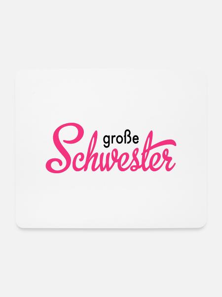 große Schwester - Mousepad (Querformat) - Weiß