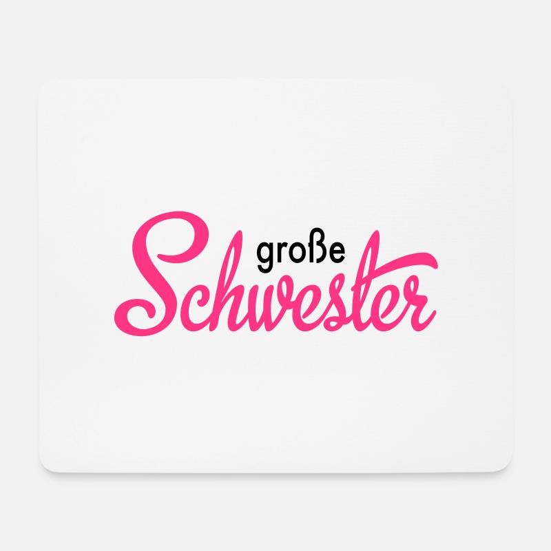 große Schwester - Mousepad (Querformat) - Weiß