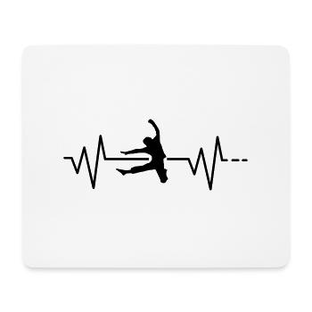 Tanzen - Herzschlag, HipHop, Breakdance, Puls - Mousepad (Querformat) - Weiß - Vorne