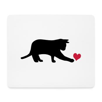 Chat - Tapis de souris (format paysage) - blanc - Devant