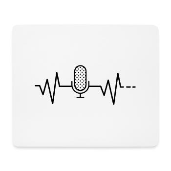 Heartbeat Microphone / Music / Singing / Microphone - Mouse Pad (horizontal) - white - Front