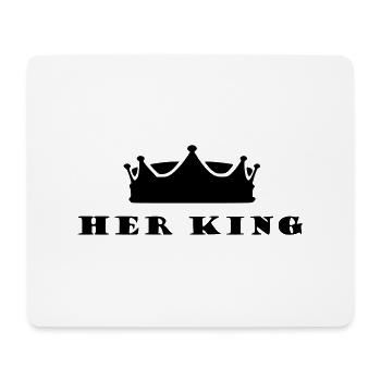 Geschenke für Paare Her King - Mousepad (Querformat) - Weiß - Vorne