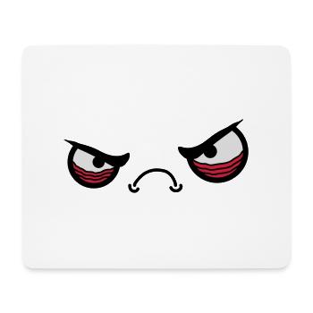 Angry Face - Mouse Pad (horizontal) - white - Front