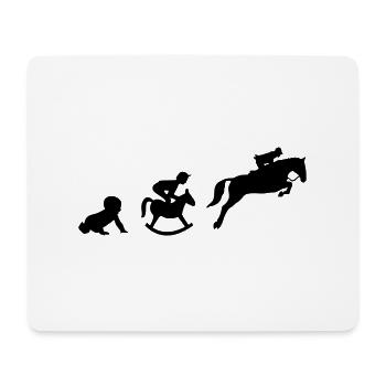 Equitation - Tapis de souris (format paysage) - blanc - Devant