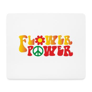 Peace World Peace Flower Power Gift 70s Love - Mouse Pad (horizontal) - white - Front