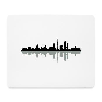 Skyline München - Mousepad (Querformat) - Weiß - Vorne