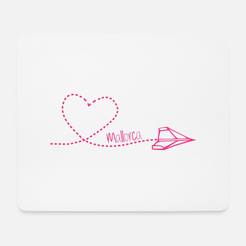 Mallorca Papierflieger - Mousepad (Querformat) - Weiß