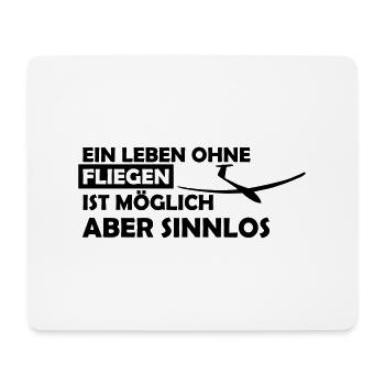 ein leben ohne fliegen - Mousepad (Querformat) - Weiß - Vorne