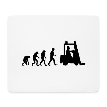 chariot élévateur - Tapis de souris (format paysage) - blanc - Devant