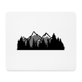 montagnes huegel forêt montagneux voyage vacances vacances nad - Tapis de souris (format paysage) - blanc - Devant
