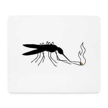moskito kiffen rauchen drogen weed hanf joint cann - Mousepad (Querformat) - Weiß - Vorne