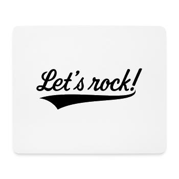 Let's Rock! (Rock 'n' Roll Musique) - Tapis de souris (format paysage) - blanc - Devant