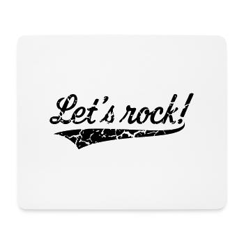 Let's Rock! (Rock 'n' Roll Musik / Vintage) - Mousepad (Querformat) - Weiß - Vorne