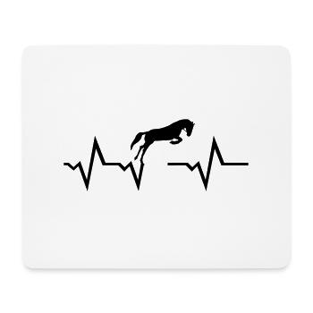 Pferd Herzschlag - Mousepad (Querformat) - Weiß - Vorne