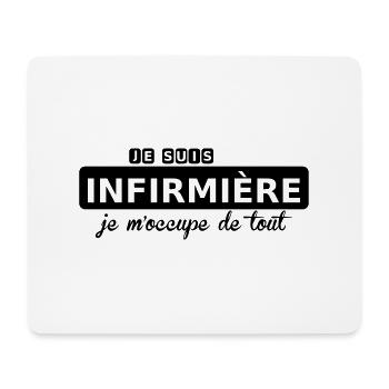 je suis infirmière - Mouse Pad (horizontal) - white - Front