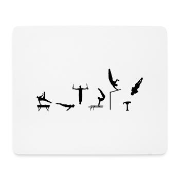Turnen, Turner, Kunstturnen - Mousepad (Querformat) - Weiß - Vorne