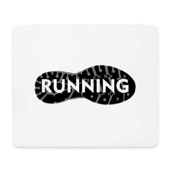 Running, chaussure de course - Tapis de souris (format paysage) - blanc - Devant