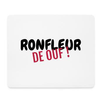 Ronfler / Ronfleur / Ronfleuse / Ronflement - Tapis de souris (format paysage) - blanc - Devant