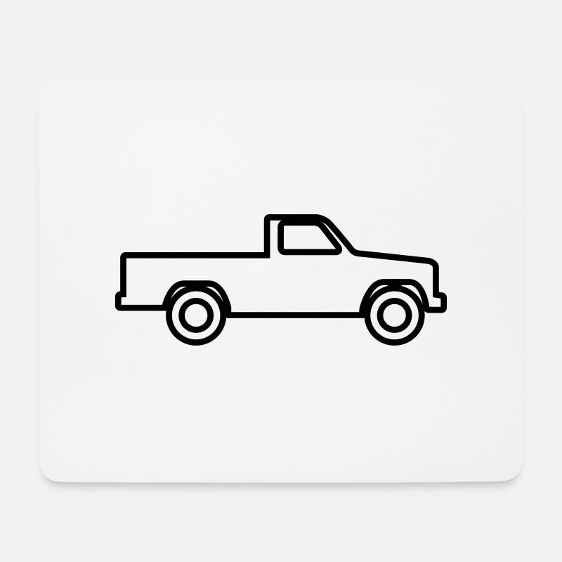 pickup truck - Mousepad (Querformat) - Weiß
