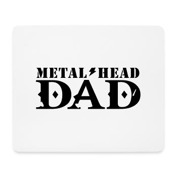 métal head papa - Tapis de souris (format paysage) - blanc - Devant
